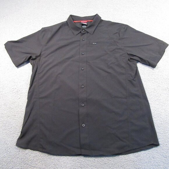 Gerry Men's XL Black Button Down Hiking Shirt Front Zip Pocket Lightweight - Picture 1 of 12